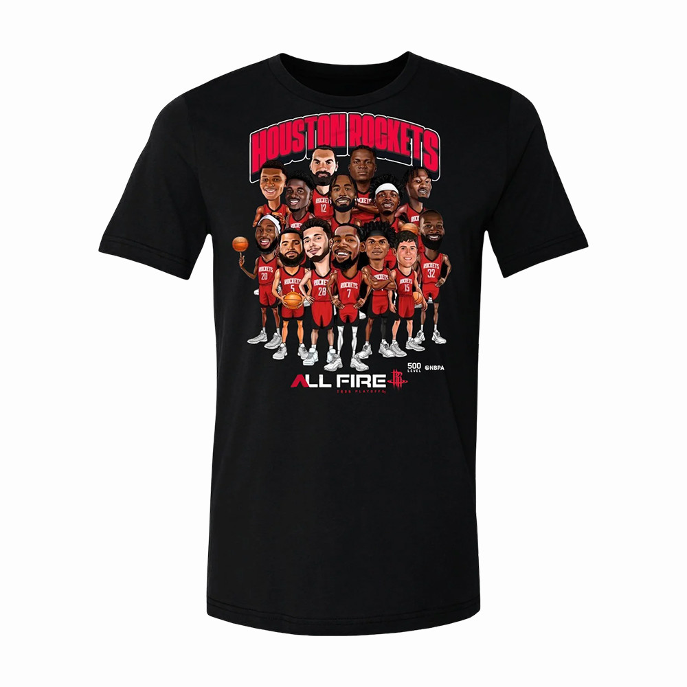Houston Rockets Level Playoffs Roster T-Shirt Houston Rockets Clothes Basketball Gear