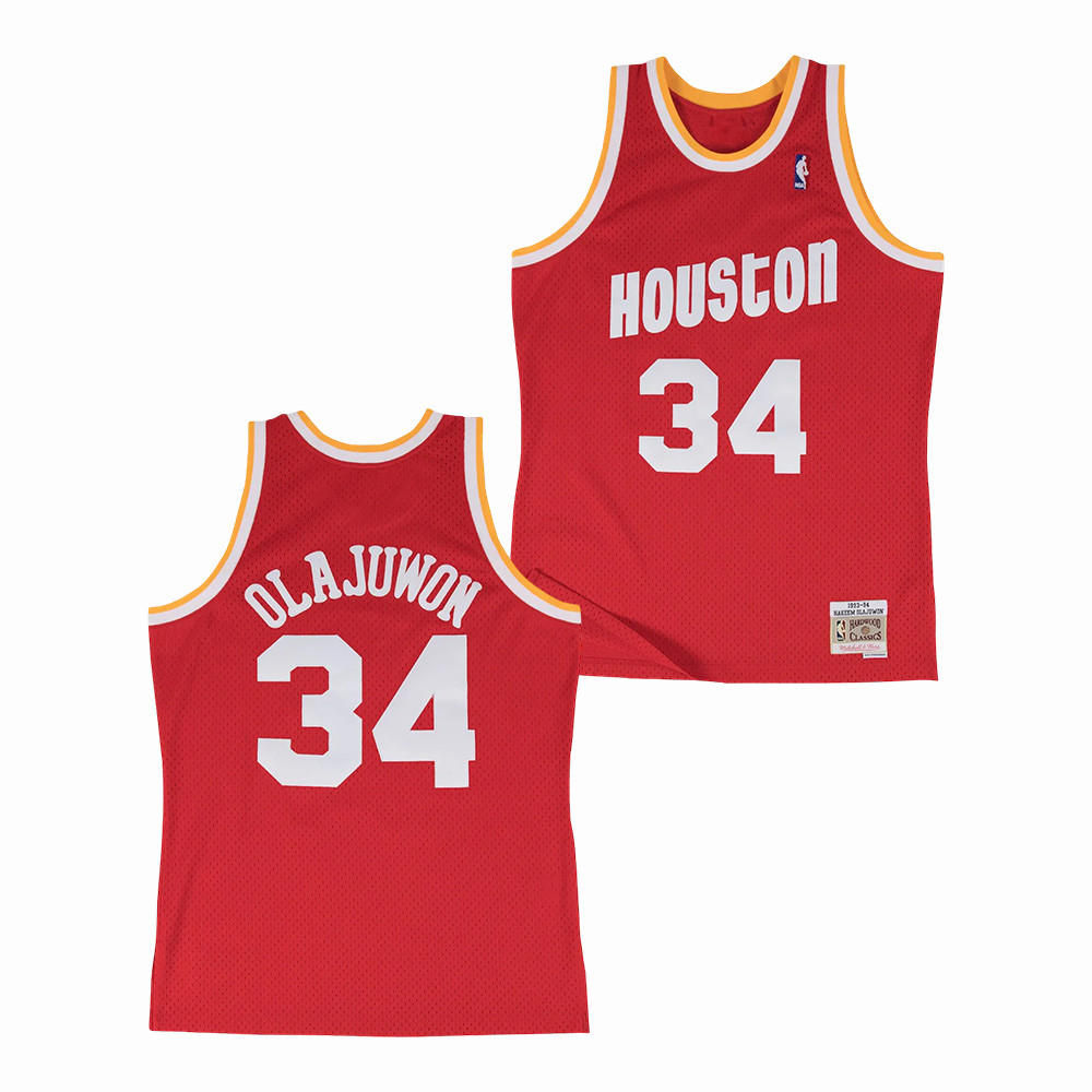 Houston Rockets Mitchell And Ness HWC Hakeem Olajuwon Tank Top Houston Rockets Clothes Fan Gear