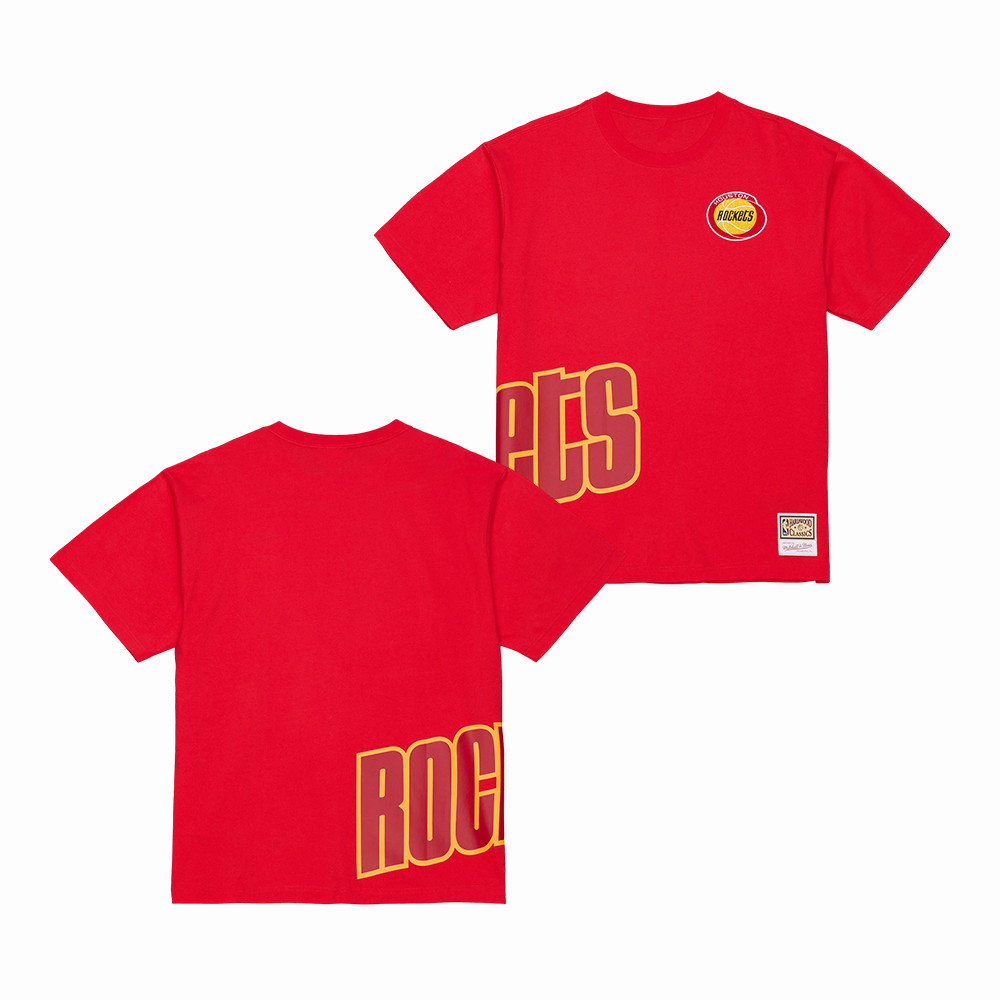 Houston Rockets Mitchell And Ness Playoff Win T-Shirt Houston Rockets Clothes NBA Basketball Gear