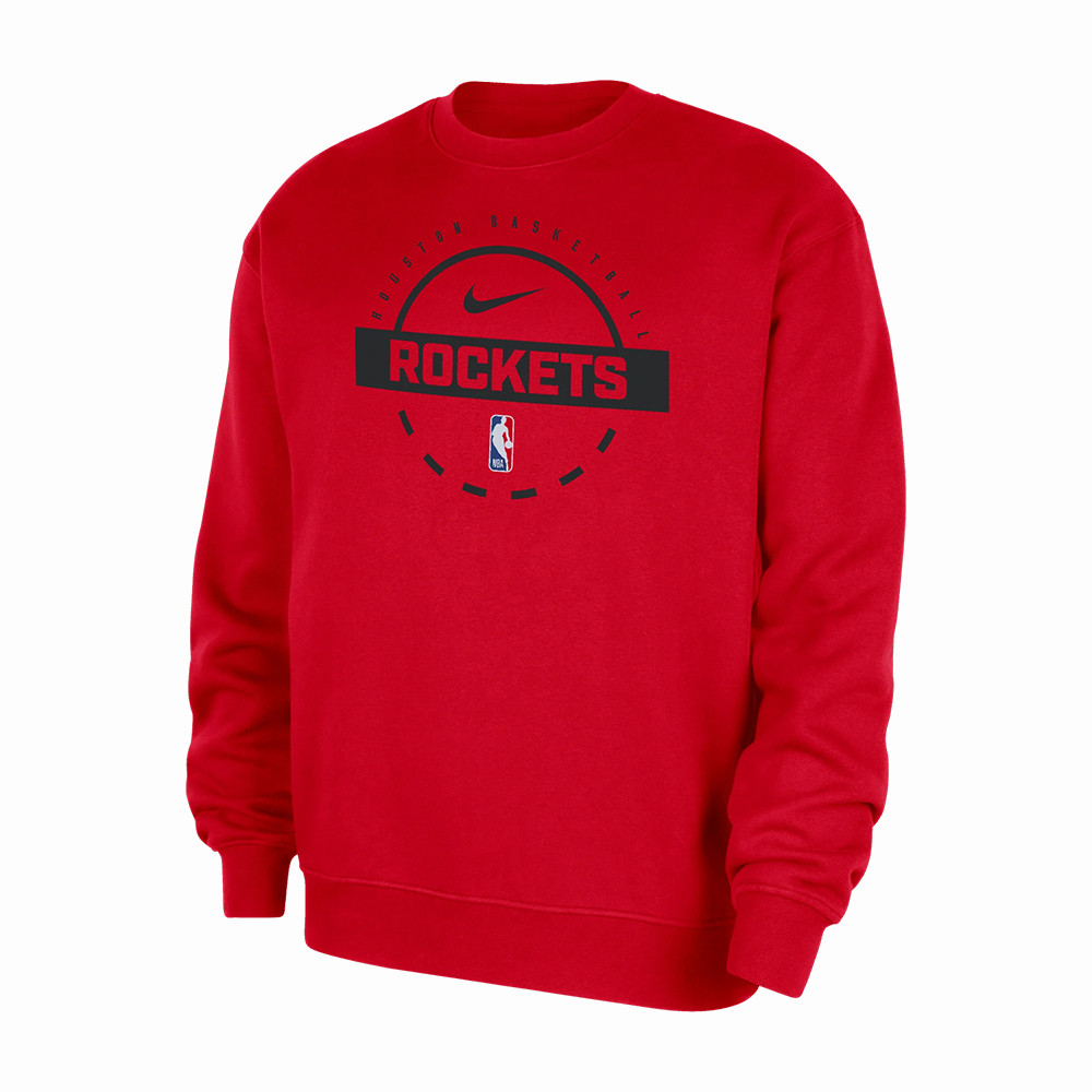 Houston Rockets On Court Practice Sweatshirt Houston Rockets Apparel NBA Playoff Gear