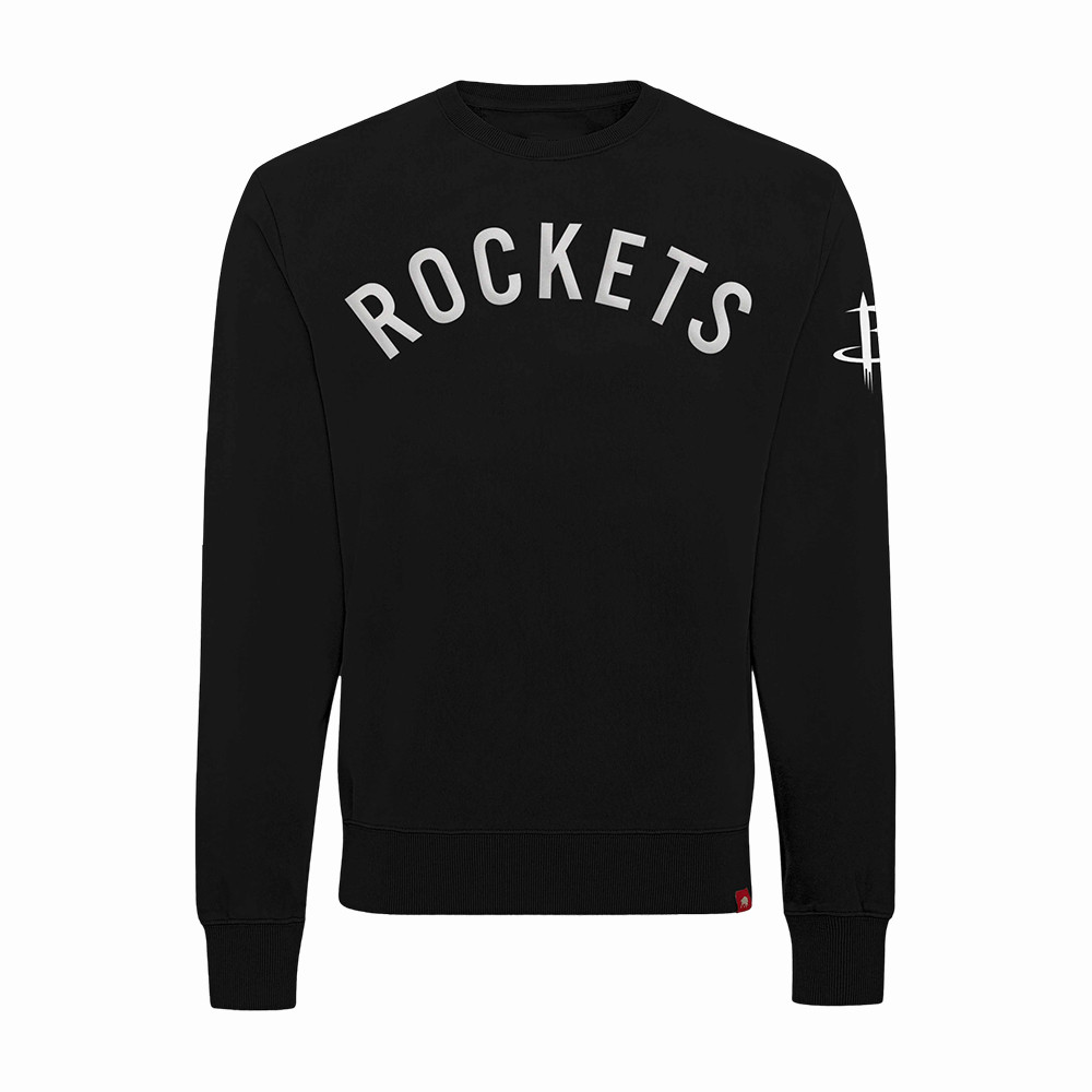 Houston Rockets Sportiqe Biltmore Crewneck Sweatshirt Houston Rockets Apparel Basketball Gear For Fans
