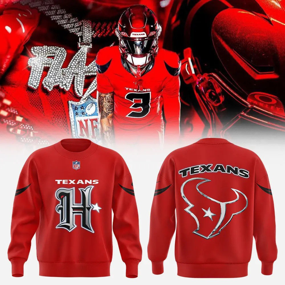 Houston Texans UNIFORM Battle Limited Edition Red Sweatshirt Gifts For Football Fan