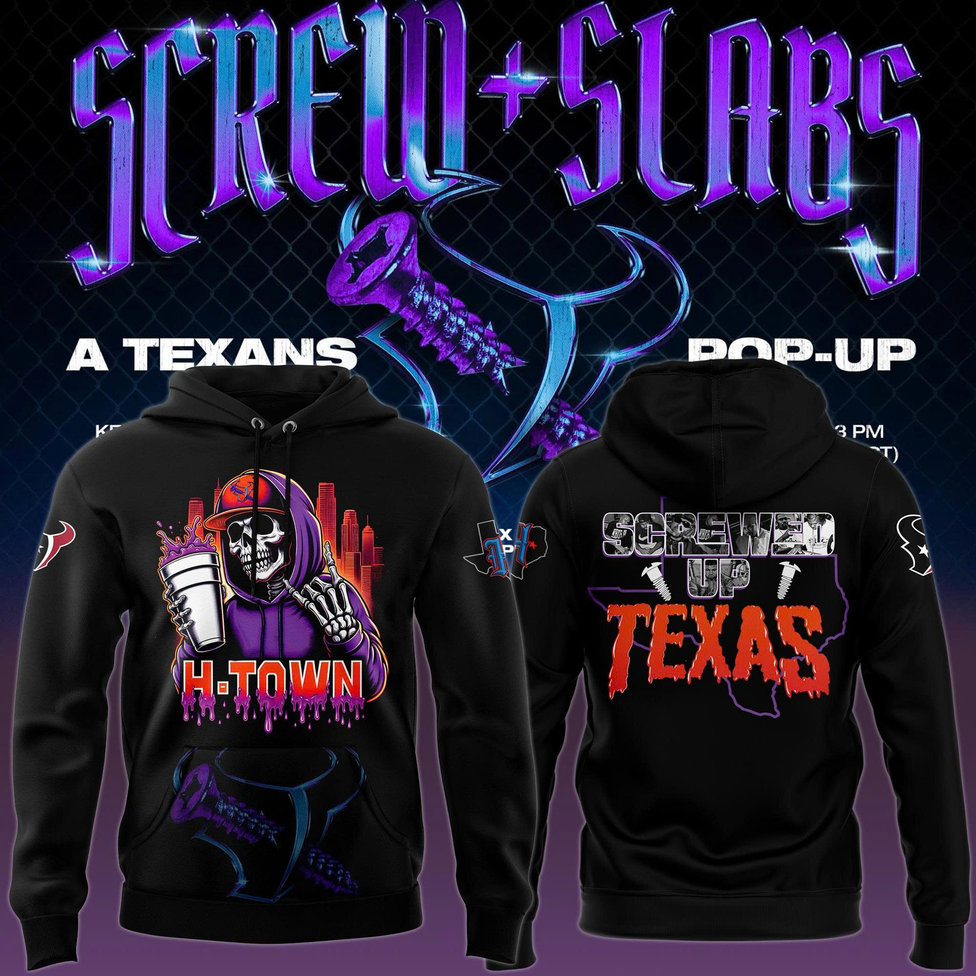 Houston Texans x DJ Screw Hoodie Black Gifts For Football Fan