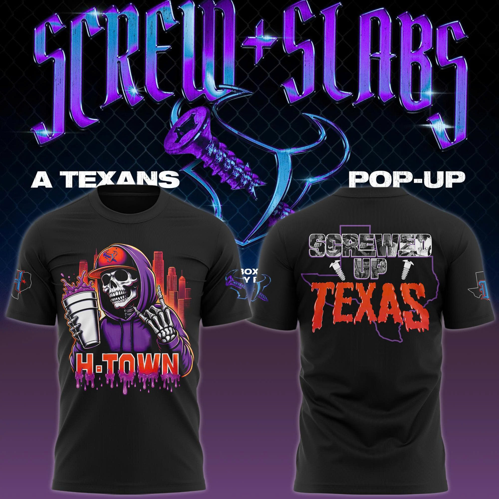 Houston Texans x DJ Screw T-Shirt Black Presents For Football Fans
