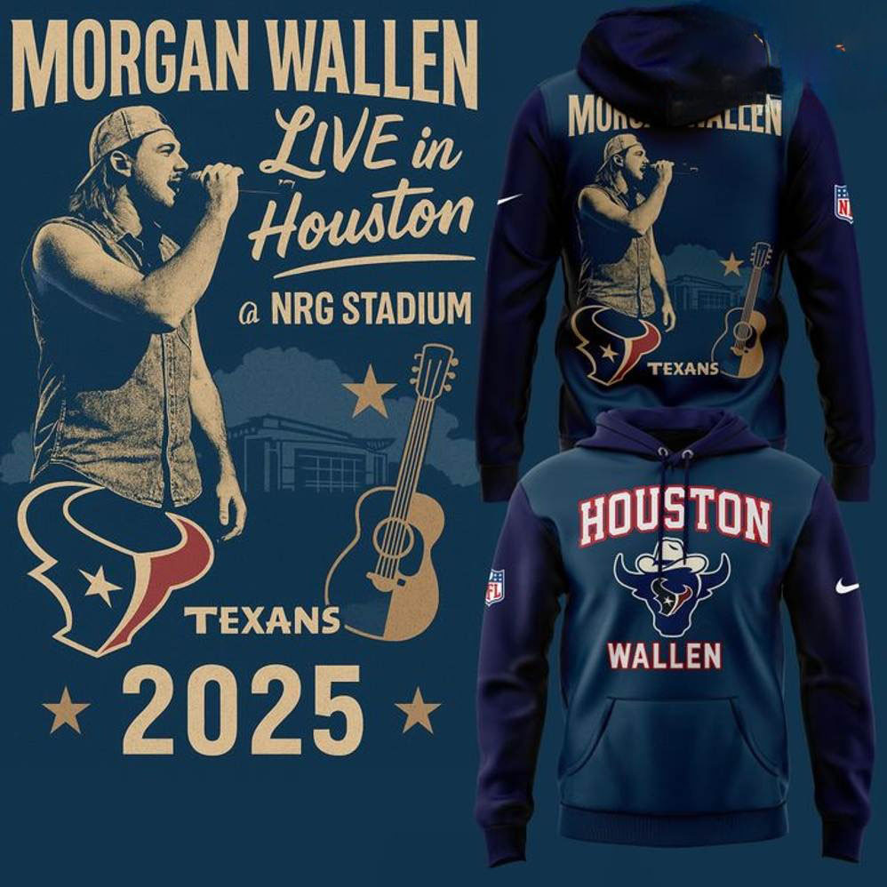 Houston Texans x Morgan Wallen Live in Houston 2025 Hoodie Gifts For Music Lovers