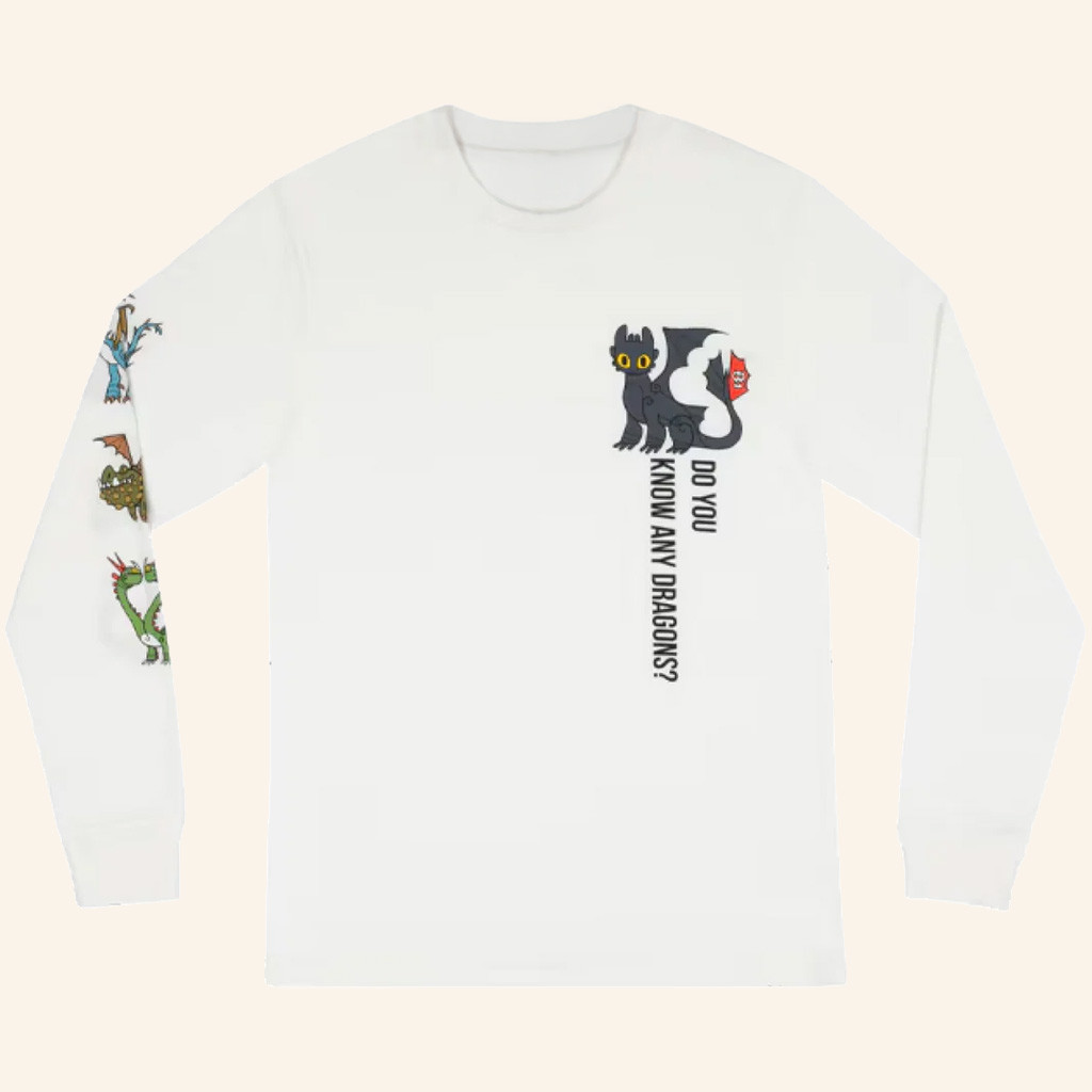 How To Train Your Dragon Merch Primitive Toothless Long Sleeve T-Shirt Unique Dragon Gifts