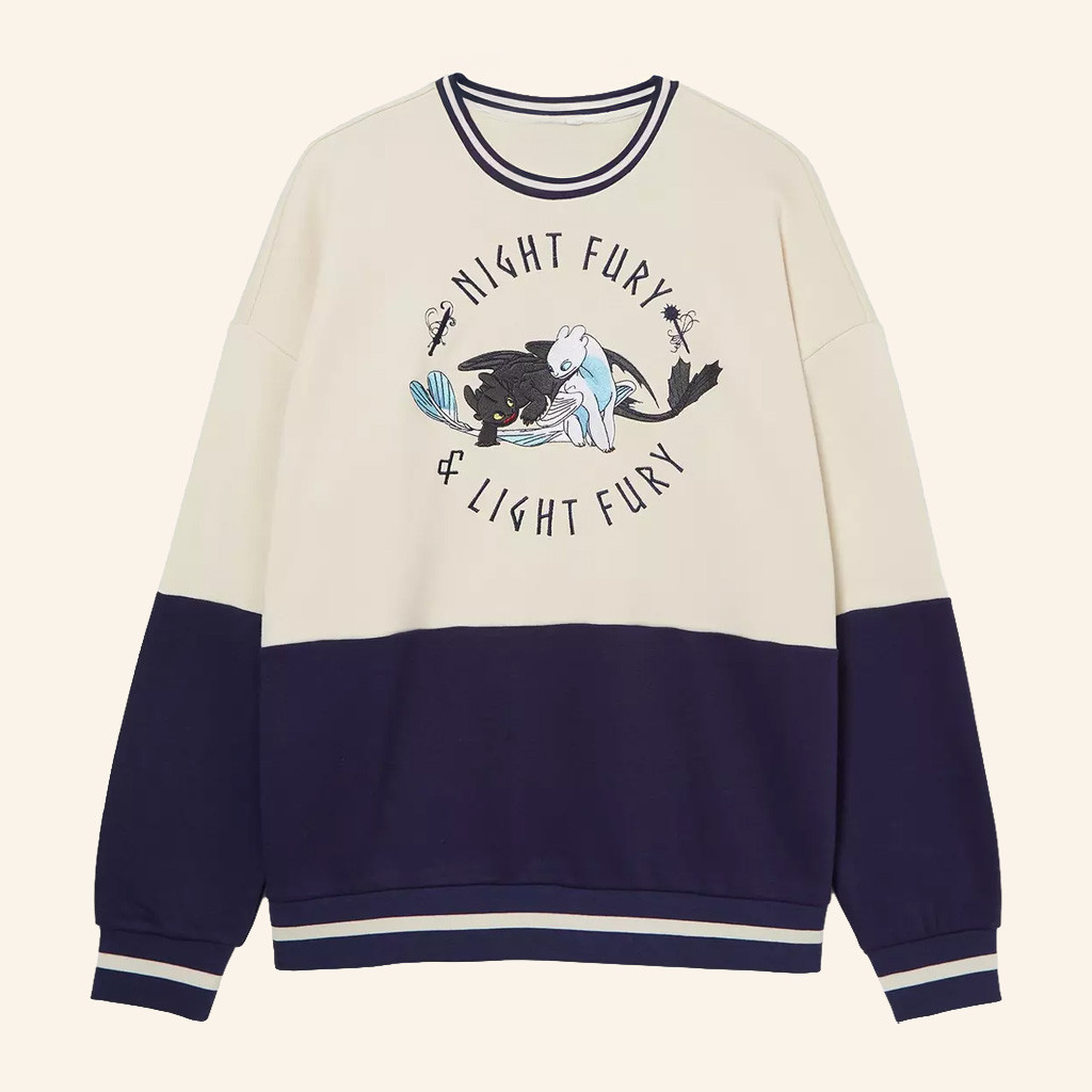 How To Train Your Dragon Merch Toothless And Light Fury Sweatshirt Unique Gifts For Her