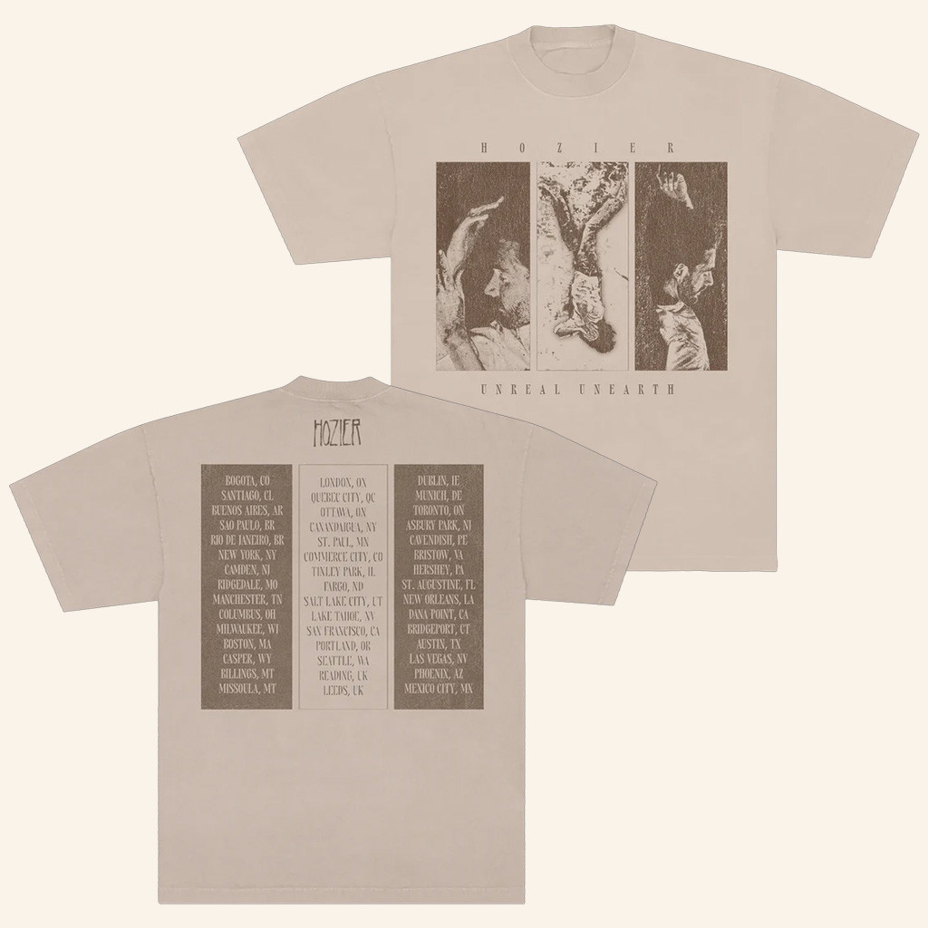 Hozier Tour Merch Unreal Unearth 2025 Panel Tour T-Shirt Best Christmas Gifts For Men Hozier Tour Merch Unreal Unearth 2025 Panel Tour T-Shirt Best Christmas Gifts For Men