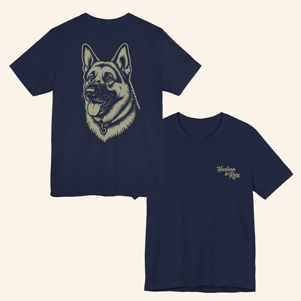 Hudson And Rex Merch Vintage Rex Illustration Graphic T-Shirt Xmas Gifts For Him