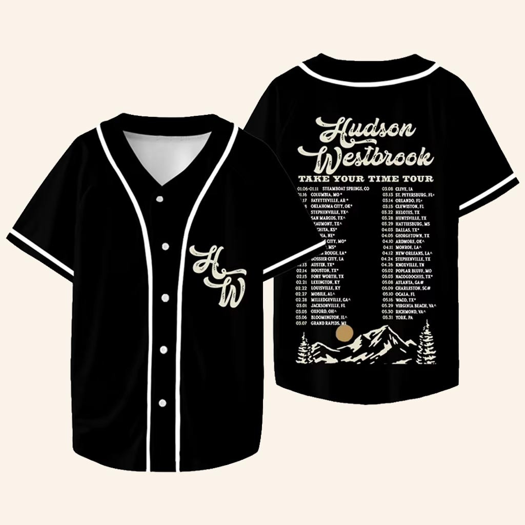 Hudson Westbrook Merch Take Your Time Tour Baseball Jersey Presents For Music Lovers Hudson Westbrook Merch Take Your Time Tour Baseball Jersey Presents For Music Lovers