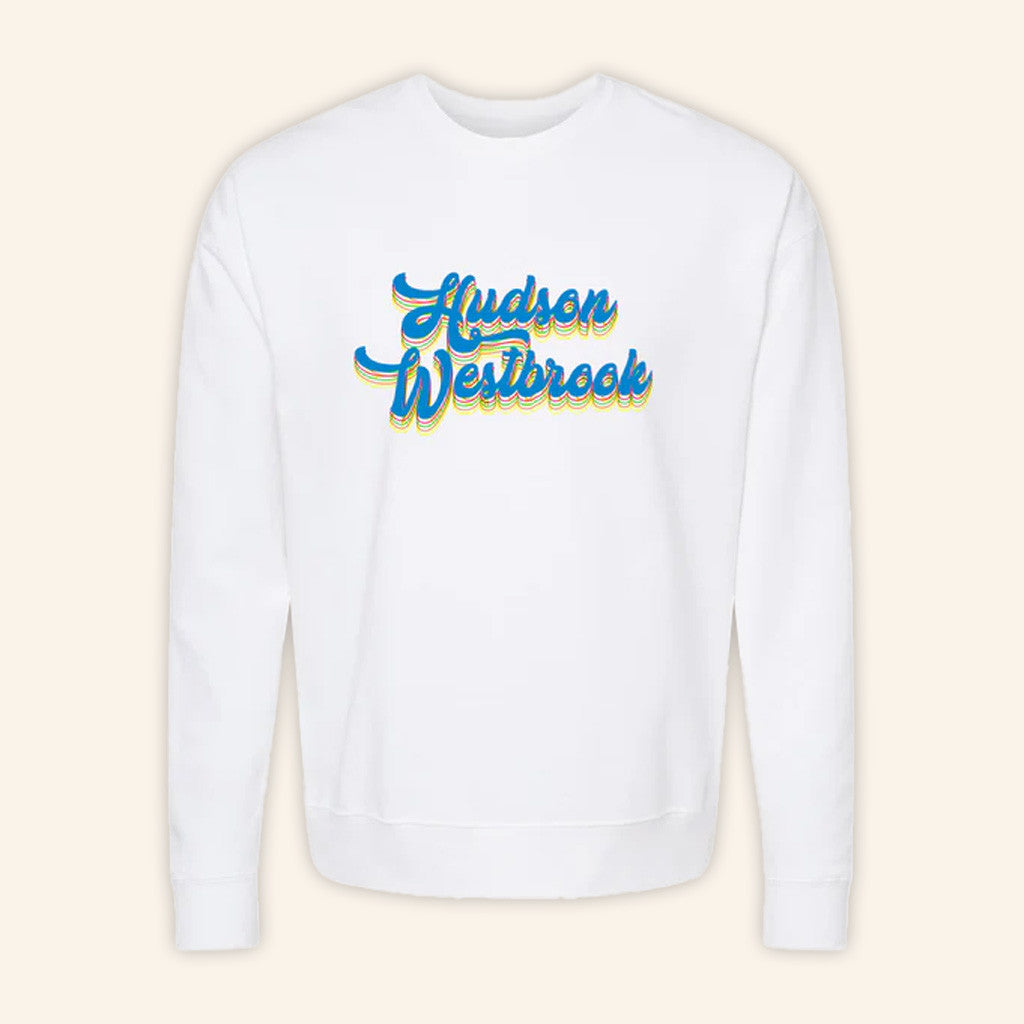 Hudson Westbrook Merch White Sweatshirt Presents For Music Lovers Hudson Westbrook Merch White Sweatshirt Presents For Music Lovers