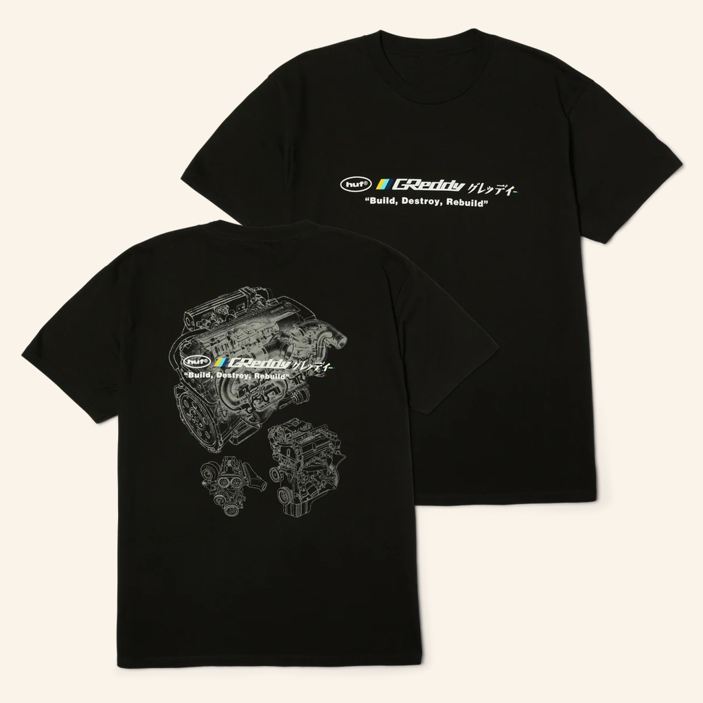 Huf Worldwide Merch Huf X Greddy Motors T-Shirt Christmas Presents For Boyfriend