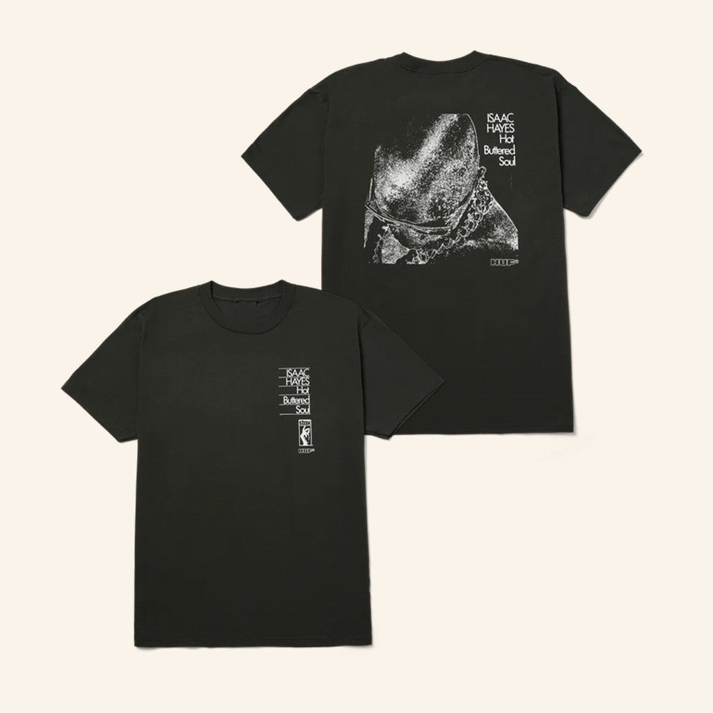 HUF Worldwide Merch Huf X Isaac Hayes Hot Buttered T-Shirt Gifts For Boyfriend HUF Worldwide Merch Huf X Isaac Hayes Hot Buttered T-Shirt Gifts For Boyfriend
