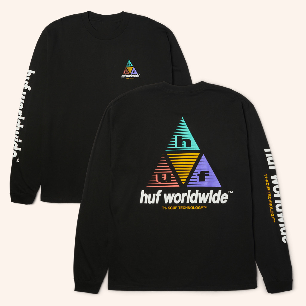 HUF Worldwide Merch Prism Logo Sportif Long Sleeve T-Shirt Gifts For Brothers