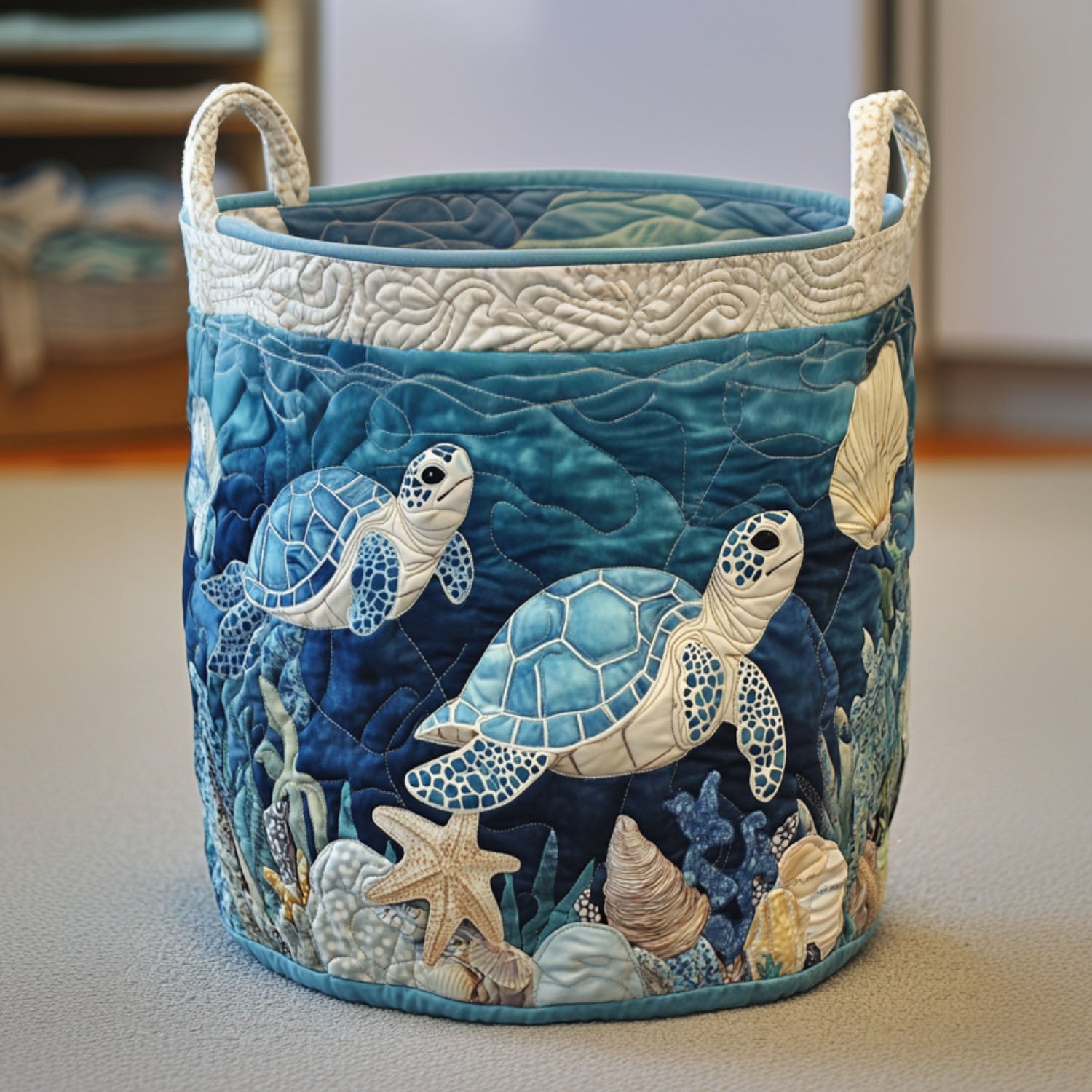 Hugaturtle Quilted Laundry Basket Merch For Home And Living