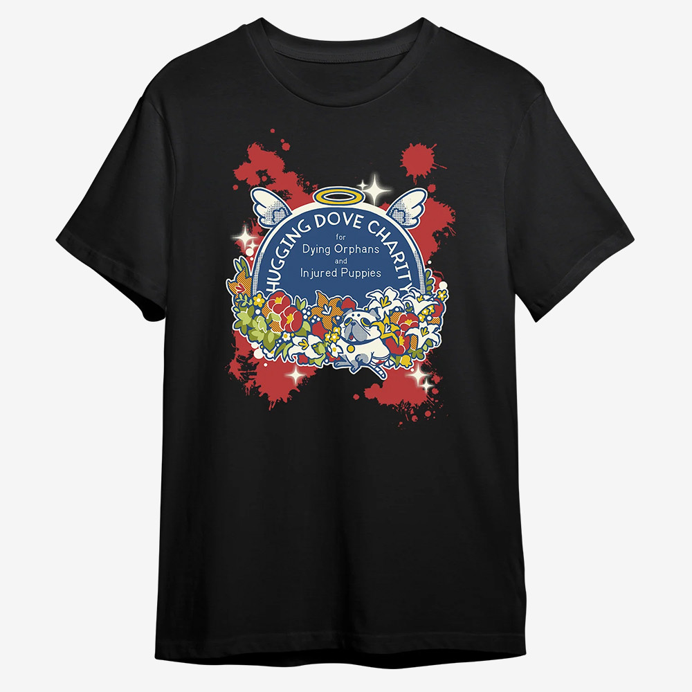 Hugging Dove Charity Helluva Boss T-Shirt Helluva Boss Clothing Gift Ideas For Boyfriend