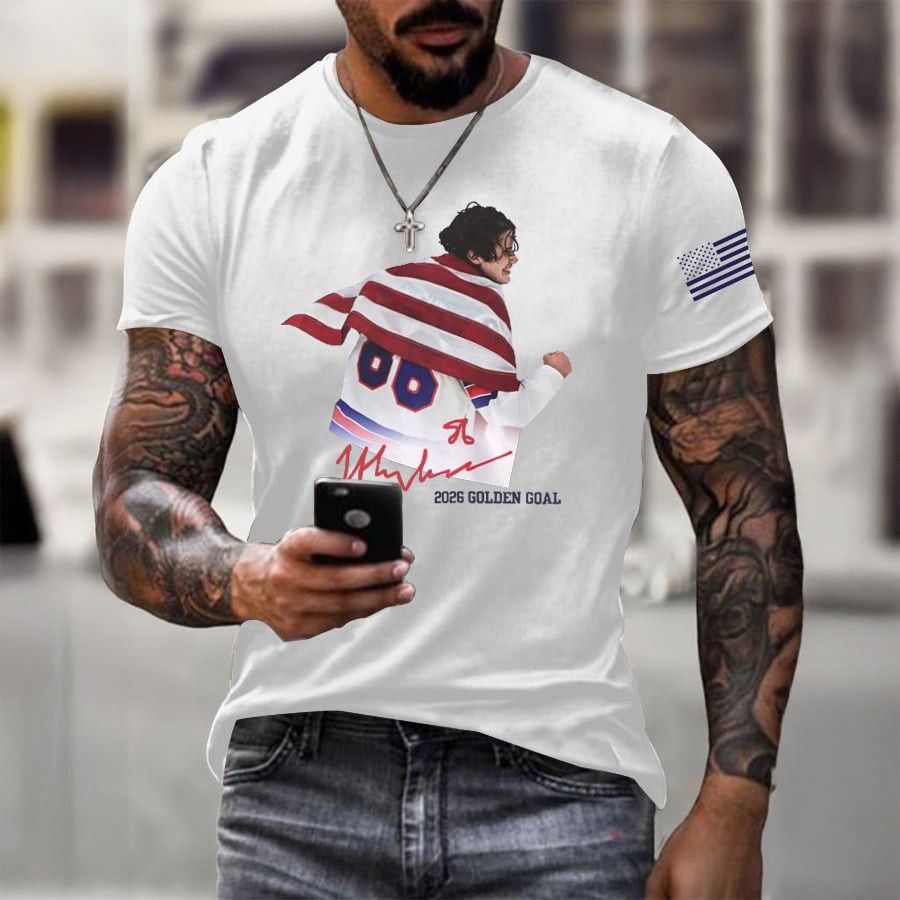 Hughes 2026 Golden Goal T-Shirt Jack Hughes Winning Goal Shirt Hockey Lover Present