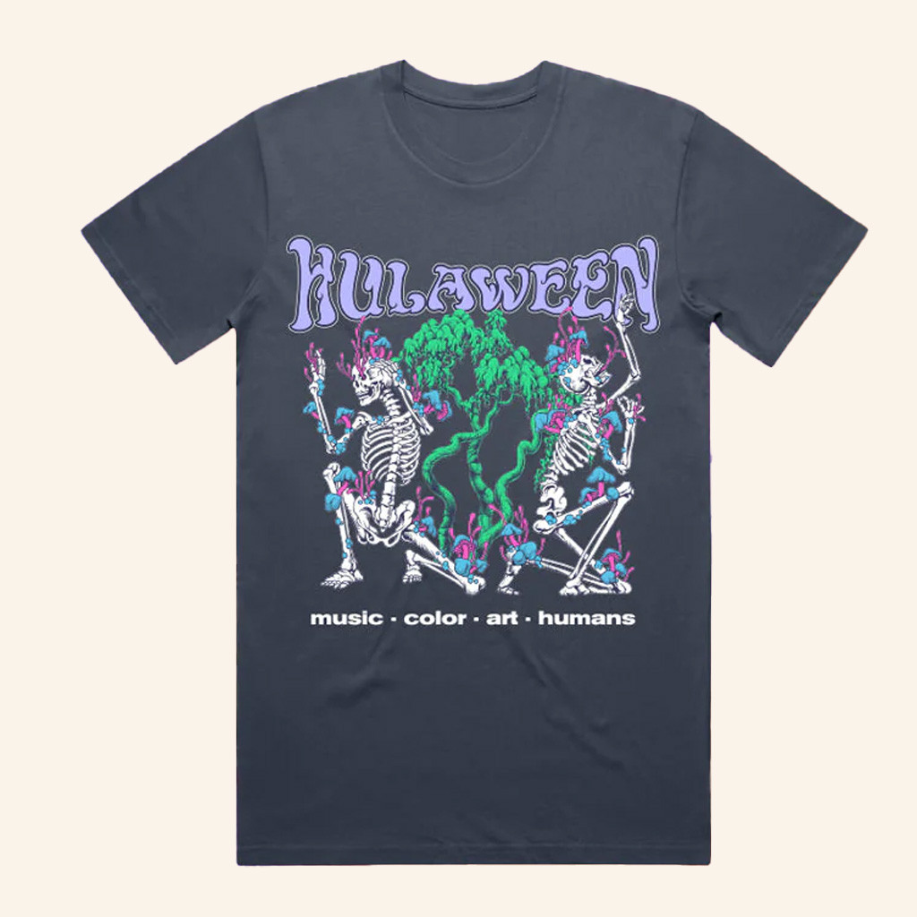 Hulaween Merch Skeleton Crawl T-Shirt Birthday Gifts For Music Lovers