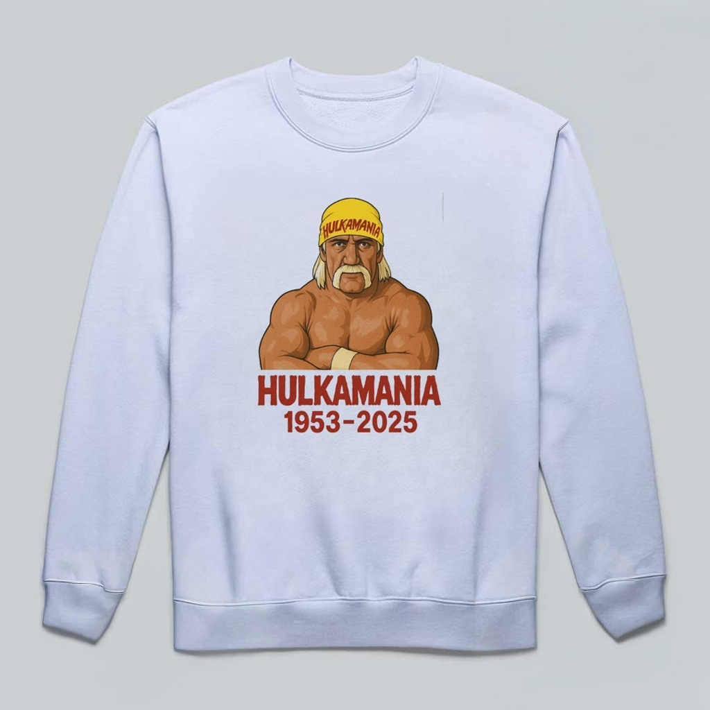 Hulk Hogan 1953 2025 Hulkamania RIP Sweatshirt Hulk Hogan Merch Gifts For Fans