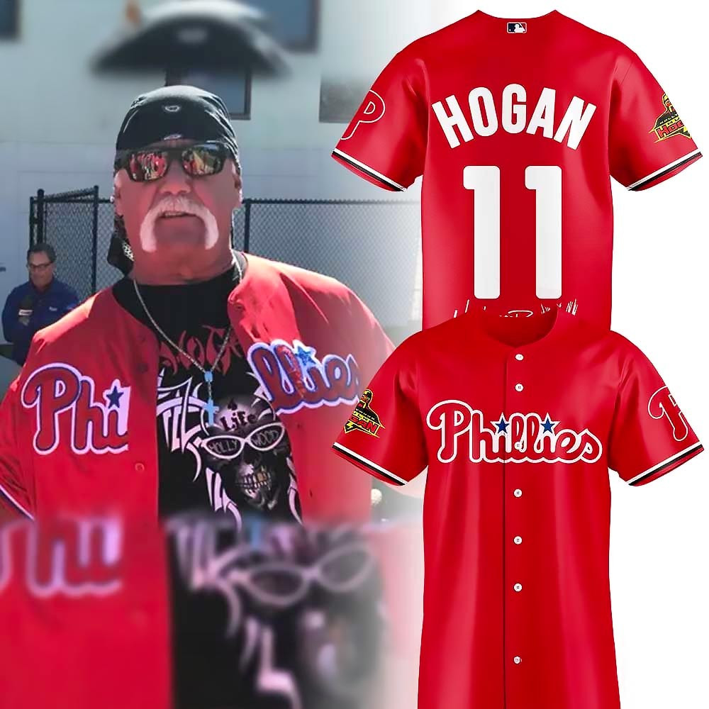 Hulk Hogan Phillies Signature Jersey Best Gift For Wrestling Fans