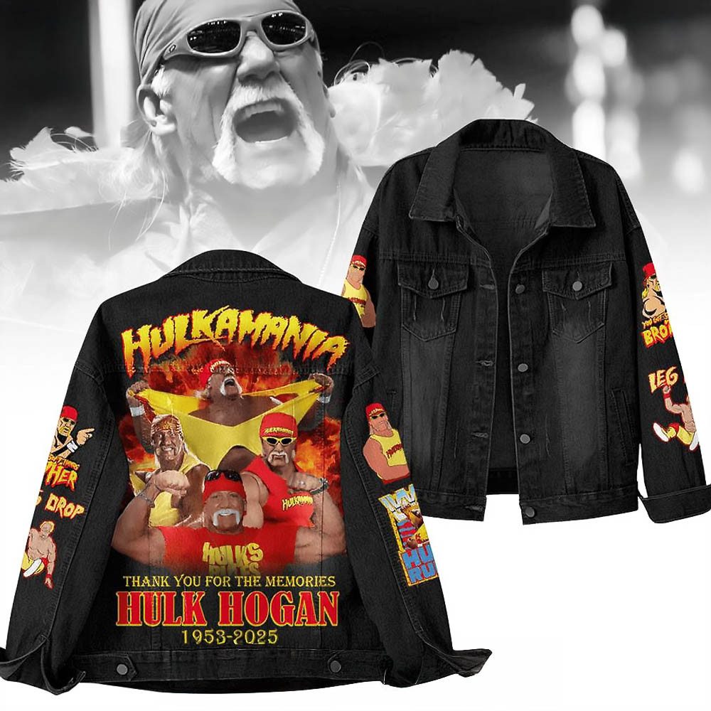 Hulk Hogan Thank you for the Memories Special Denim Jacket Men's Gifts For Fans