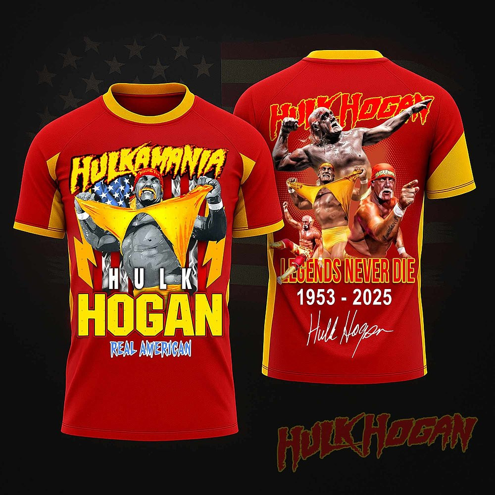 Hulkamania Hulk Hogan Real American Legends 1953-2025 Remember T-Shirt Gifts For Fans