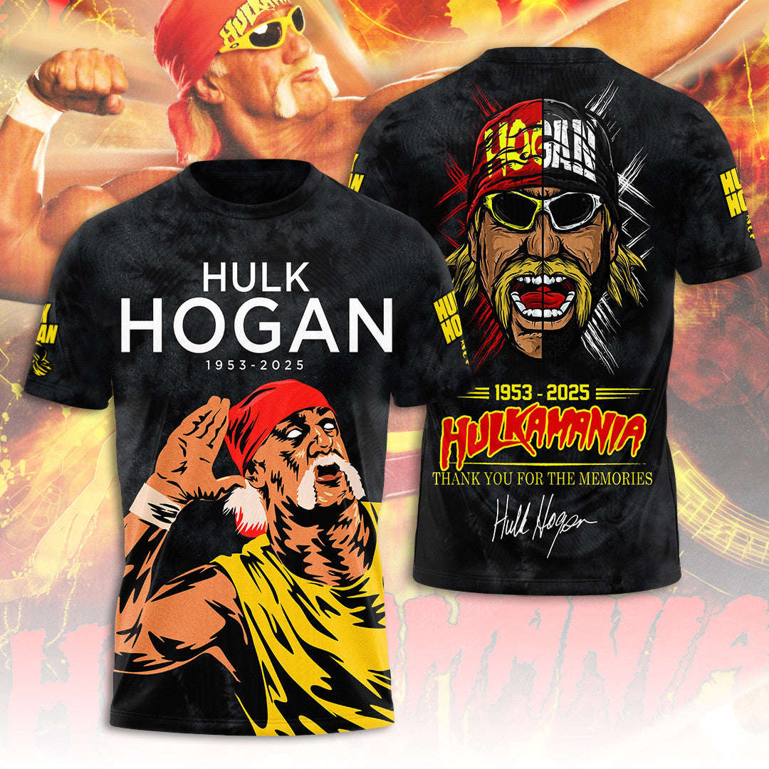 Hulkamania Hulk Hogan Shirt RIP Hulkamania Thank You For The Memories T-Shirt Fan Merch Gift