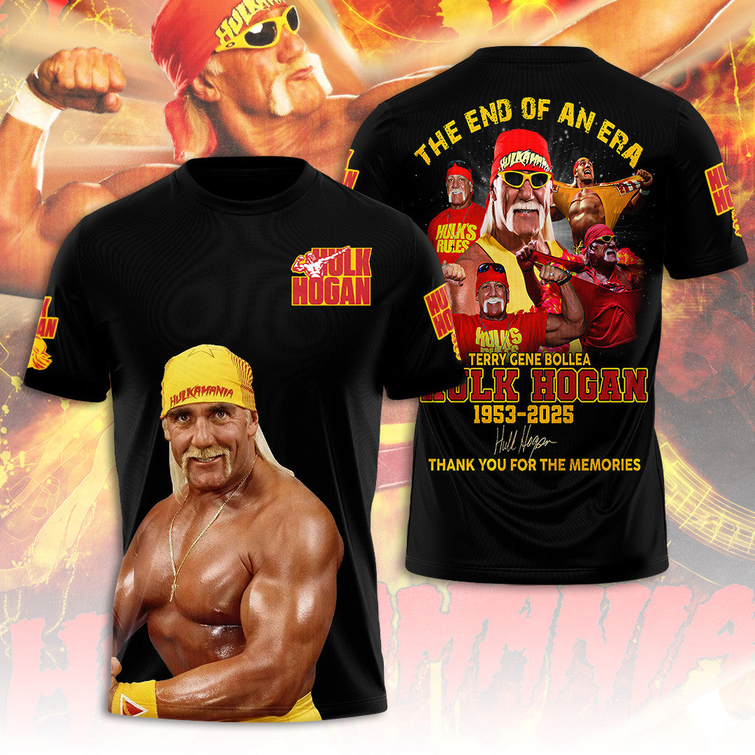 Hulkamania Hulk Hogan Thank You For The Memories T-Shirt RIP Hulk Hogan Shirt Merch Hulkamania Hulk Hogan Thank You For The Memories T-Shirt RIP Hulk Hogan Shirt Merch