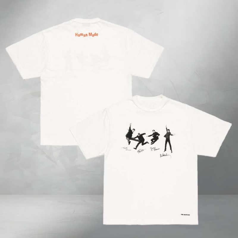Human Made x The Beatles Jump Photo Memory T-Shirt Birthday Gift For Him Human Made x The Beatles Jump Photo Memory T-Shirt Birthday Gift For Him