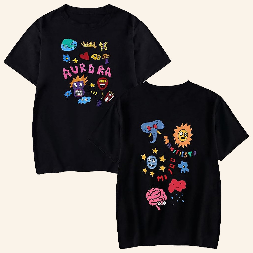 Humbe Merch Aurora Black T-Shirt Best Gifts For Music Lovers