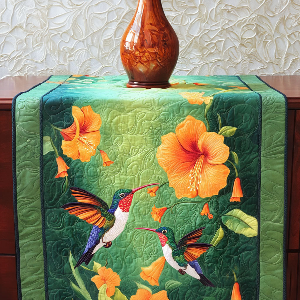 Hummingbird Bliss Quilted Table Runner Dining Room Table Decor Hummingbird Themed Birthday Gifts