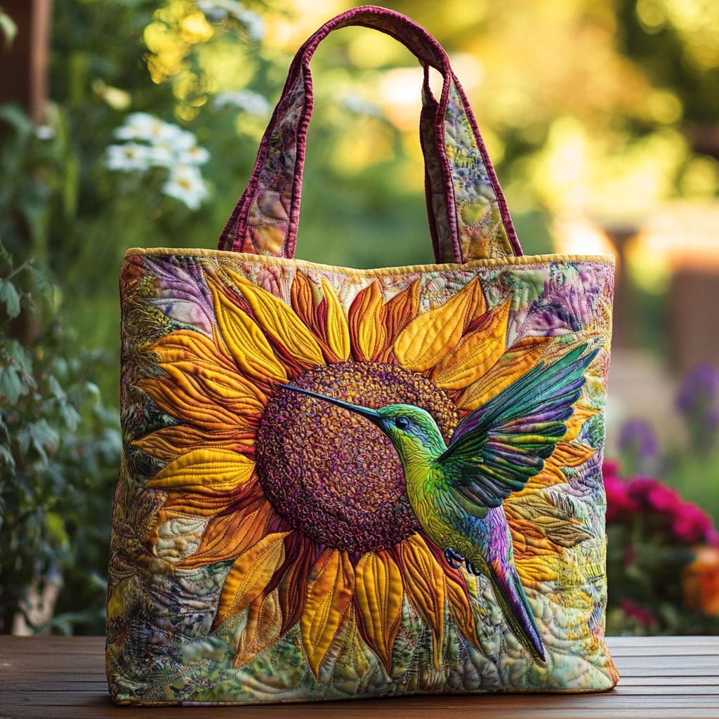 Hummingbird Breeze Quilted Tote Bag Hummingbird Gifts For Women