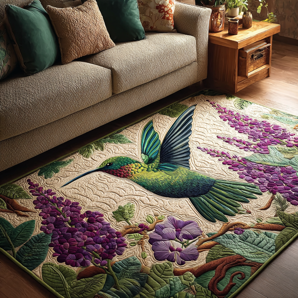 Hummingbird Dream Area Rug  Washable Kitchen Rugs Great Christmas Gifts Grandma