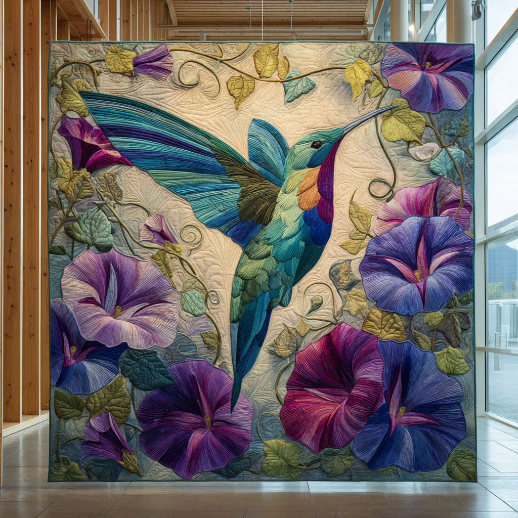 Hummingbird Dream Flight Quilt Lovely Quilt Blanket Gift for Holiday Celebrations
