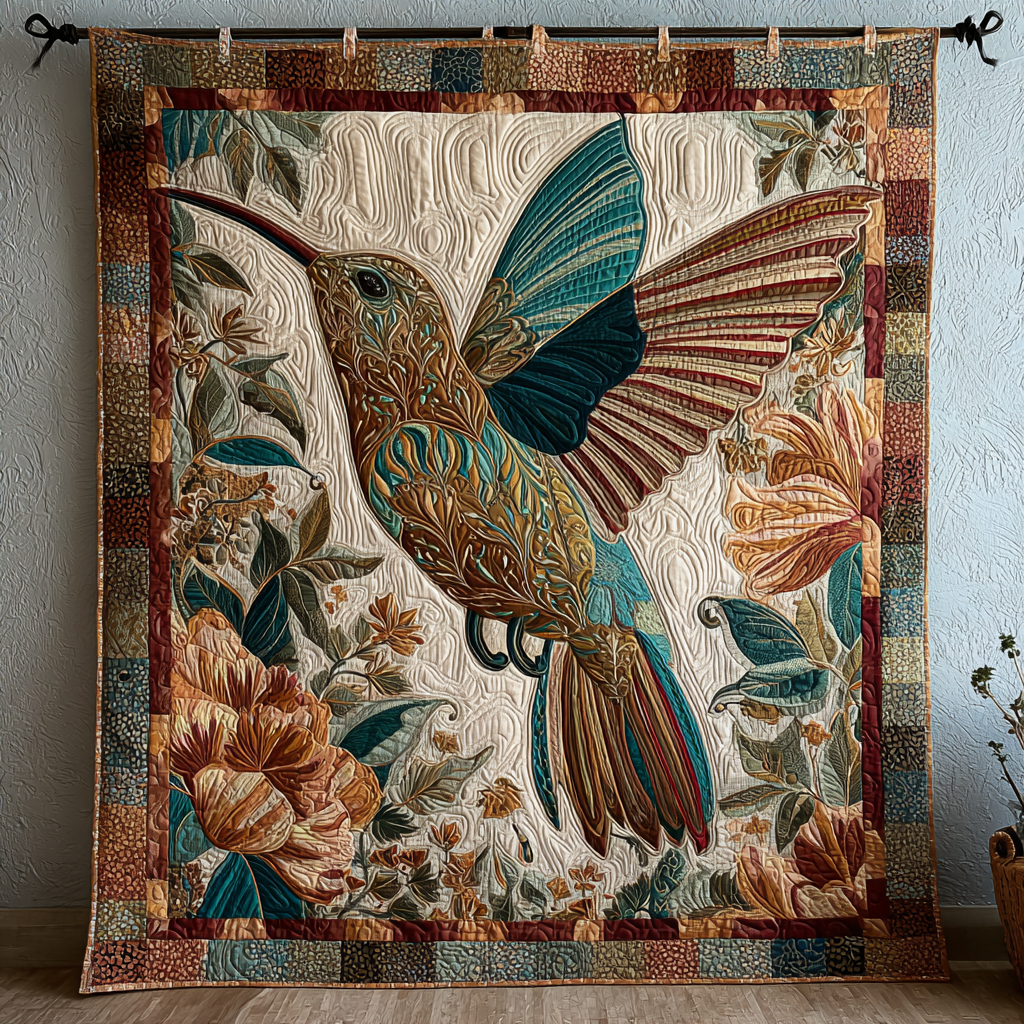 Hummingbird Dream Quilted Blanket Best Couch Throw Blanket Bee Christmas Gifts