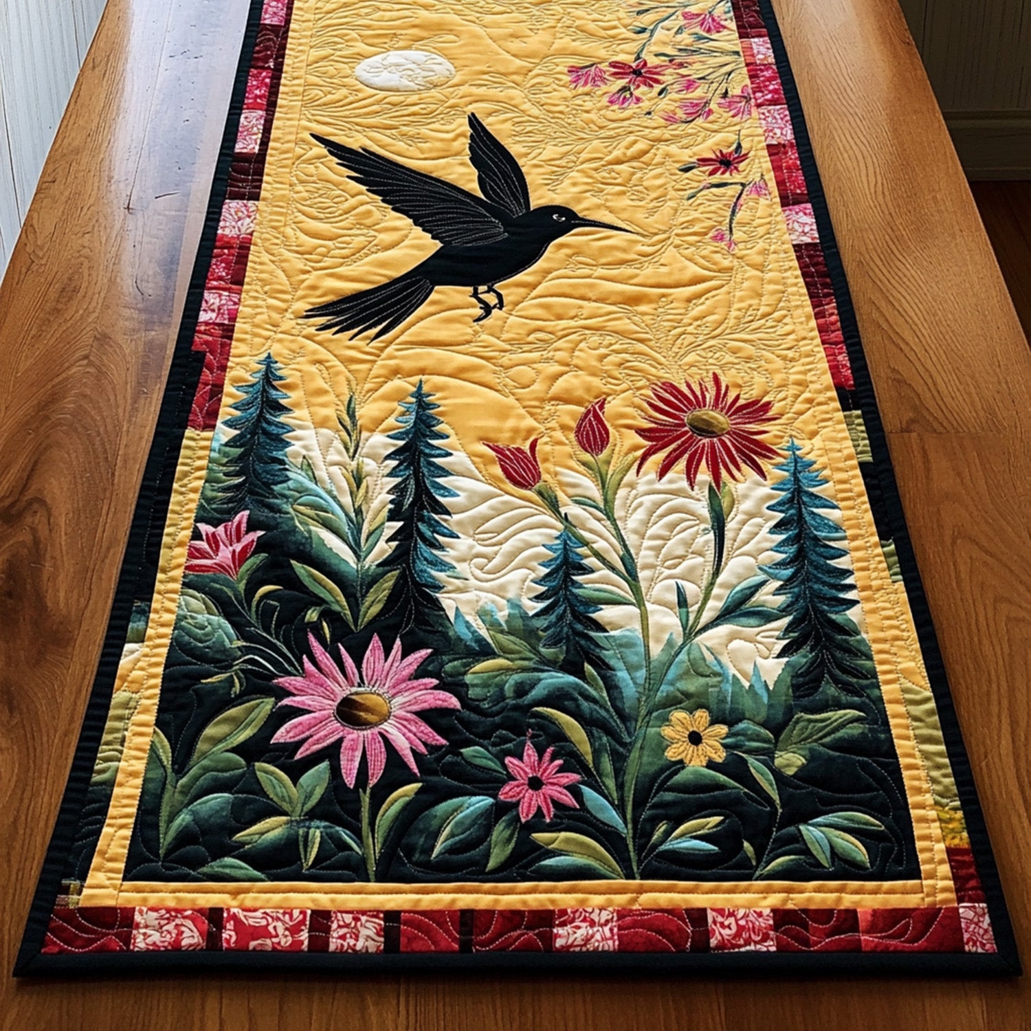 Hummingbird Dream Quilted Table Runner Dining Table Ideas Best Hummingbird Themed Gifts