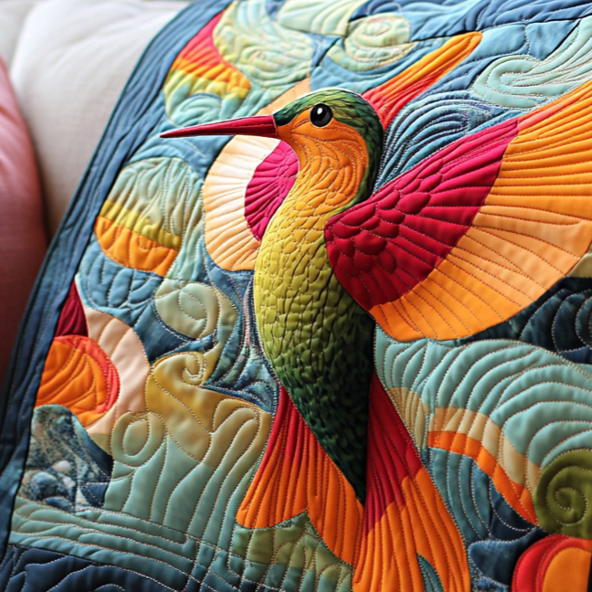 Hummingbird Dynamic Patterns Quilted Blanket Gifts For Hummingbird Lovers