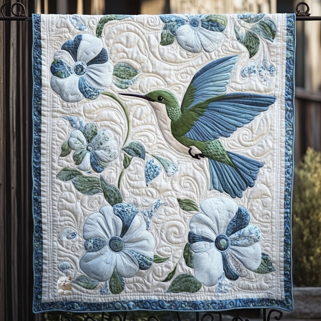 Hummingbird Flower Quilt Blanket Throws And Blankets Mother And Son Christmas Gifts