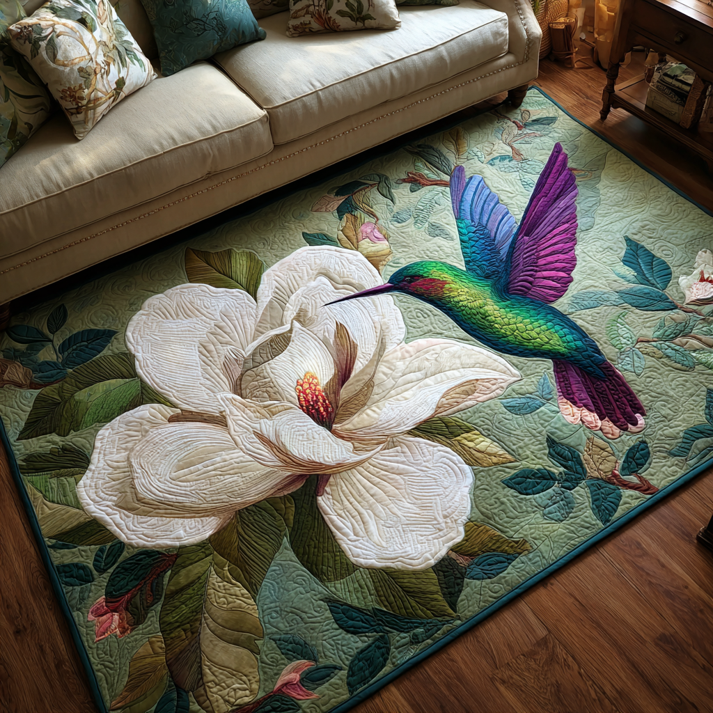 Hummingbird Garden Area Rug  Washable Kitchen Rugs Great Christmas Gifts Grandma