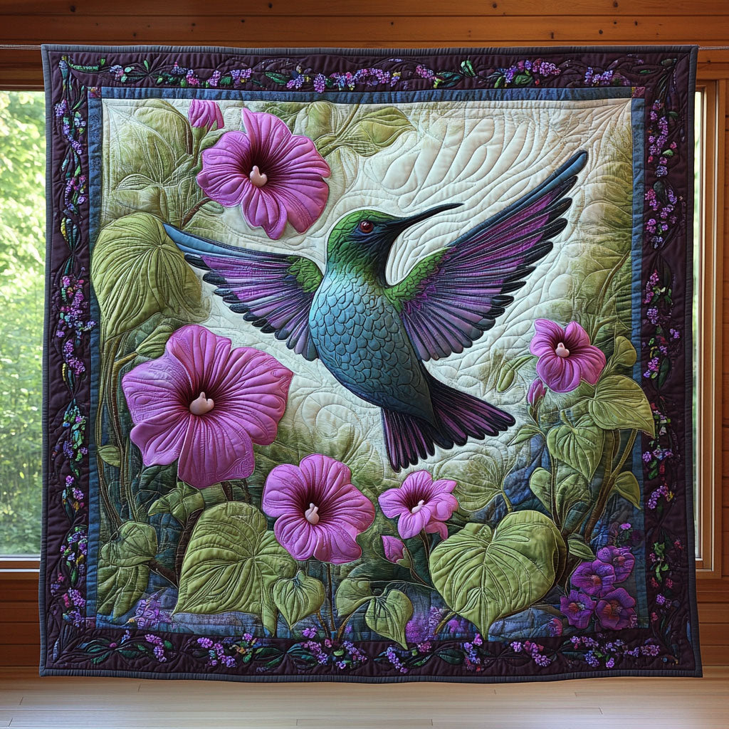 Hummingbird Garden Flight Quilt Blanket Hummingbird Blanket Hummingbird Gifts For Grandma