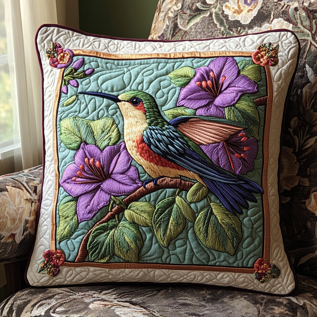 Hummingbird Garden Quilted Pillow Case Awesome Hummingbird Gifts 