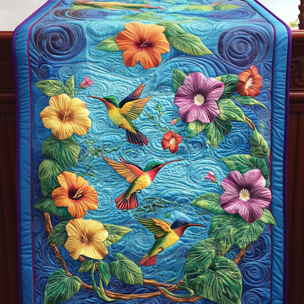 Hummingbird Glow Quilted Table Runner Dining Room Table Decor Ideas Great Hummingbird Lover Gifts