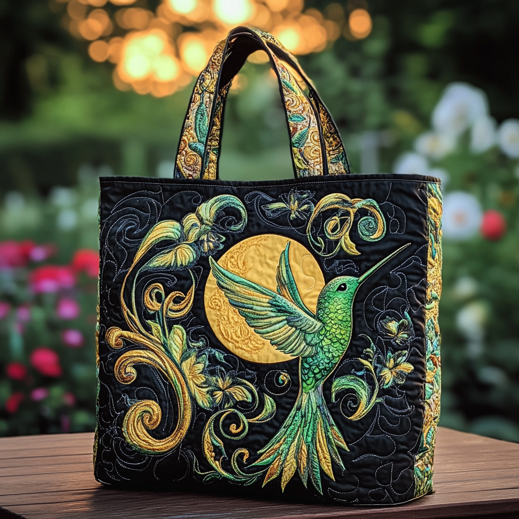 Hummingbird Grace Quilted Tote Bag Hummingbird Gifts For Her