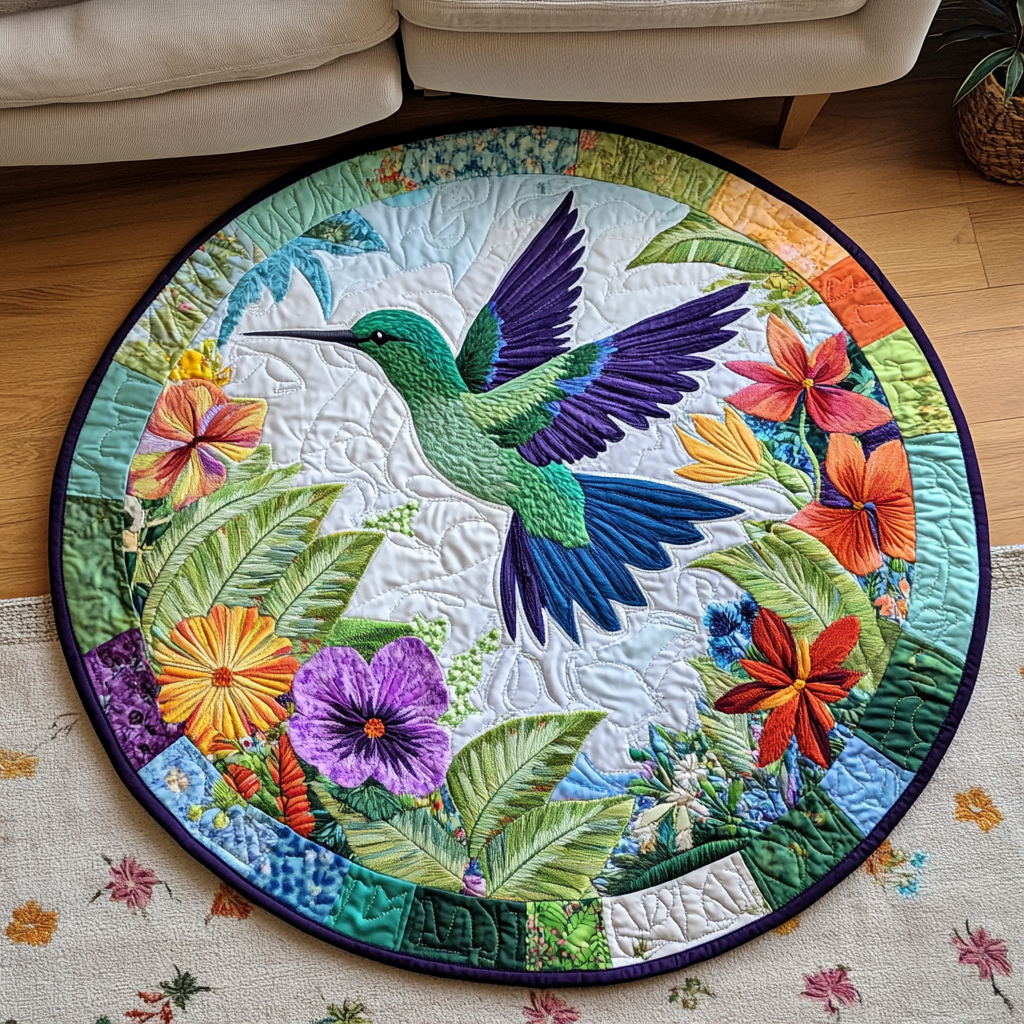 Hummingbird Harmony Quilted Round Mat Entryway Ideas Hummingbird Stuff To Buy