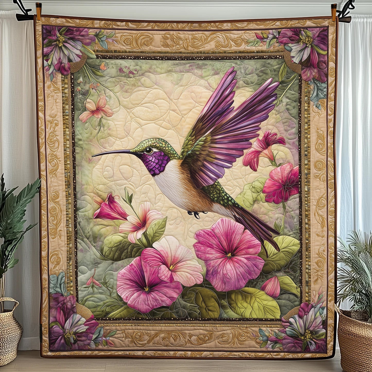 Hummingbird Haven Quilted Blanket Cute Cozy BlanketUnique Hummingbird Presents  Christmas