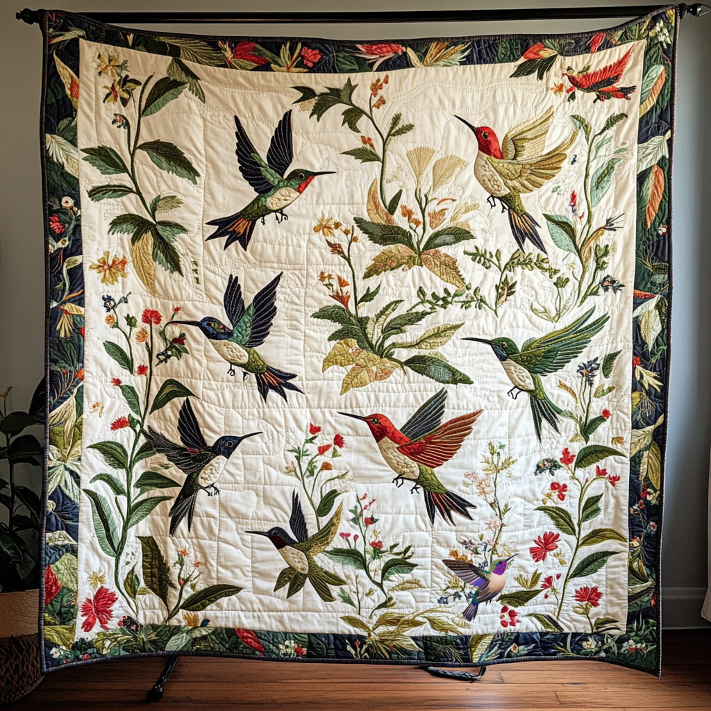 Hummingbird Into The Wild Holiday Xmas Quilt Blanket Gifts To Daughter From Mom