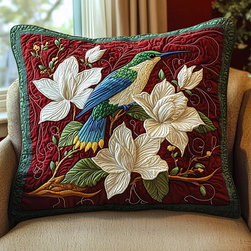Hummingbird Keepsake Quilted Pillow Case Birthday Presents For Hummingbird Lovers 