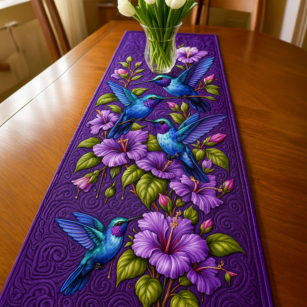 Hummingbird Love Quilted Table Runner Dining Table Decor Ideas The Hummingbird Gift