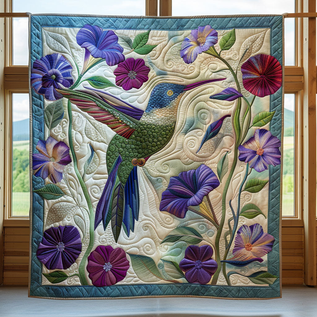 Hummingbird Petal Spirit Quilt Blanket Hummingbird Blanket Hummingbird Gifts For Grandma
