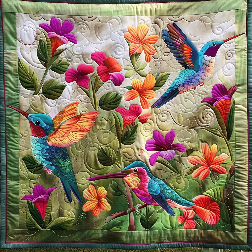 Hummingbird Quilt Blanket Christmas Blanket Christmas Gift For Daughter